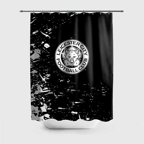 Шторка для ванной Лестер сити краски белые / 3D-принт – фото 1