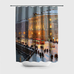 Шторка для ванной Предновогодний Санкт-Петербург