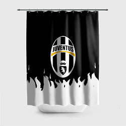 Шторка для ванной Ювентус белый огонь текстура
