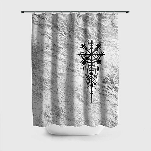 Шторка для ванной Вегвизир - компас рун в виде става / 3D-принт – фото 1