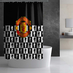 Шторка для душа Манчестер Юнайтед люди паттерн, цвет: 3D-принт — фото 2