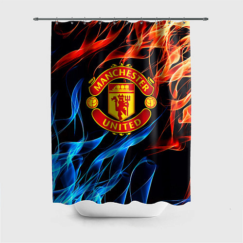 Шторка для ванной Манчестер Юнайтед огонь битва / 3D-принт – фото 1