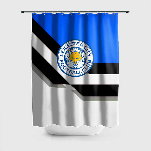 Шторка для ванной Лестер сити геометрия полосы / 3D-принт – фото 1