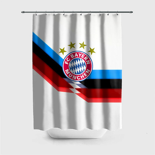Шторка для ванной Бавария Мюнхен геометрия спорт / 3D-принт – фото 1