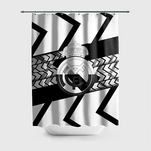 Шторка для ванной Реал Мадрид краски полосы / 3D-принт – фото 1