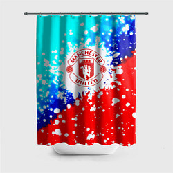 Шторка для ванной Манчестер Юнайтед неон