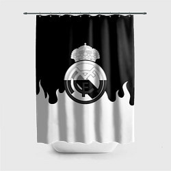 Шторка для ванной Реал Мадрид огонь белый