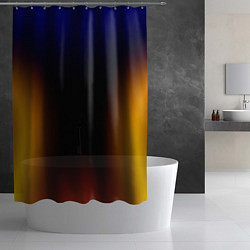 Шторка для душа Color black red blue, цвет: 3D-принт — фото 2