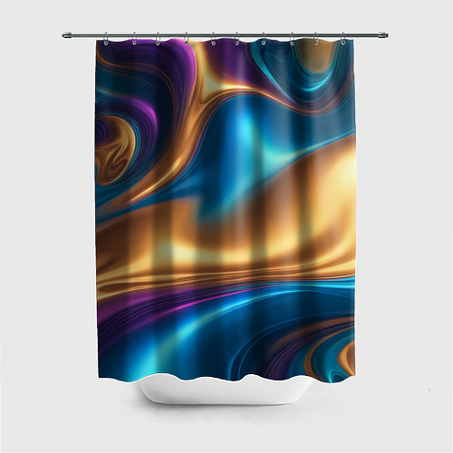 Шторка для ванной Сплавы разноцветные / 3D-принт – фото 1
