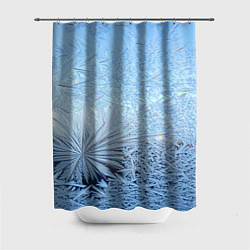 Шторка для душа Кристально-чистый морозный узор, цвет: 3D-принт