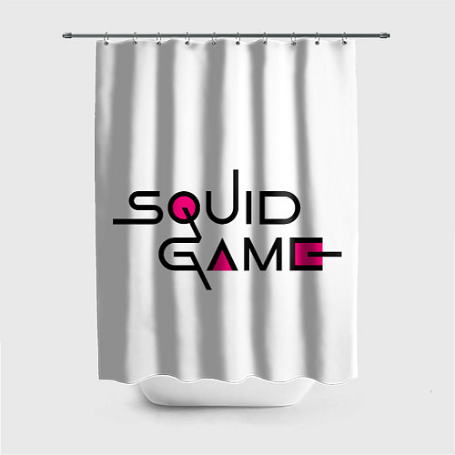 Шторка для ванной Игра в кальмара с надписью / 3D-принт – фото 1