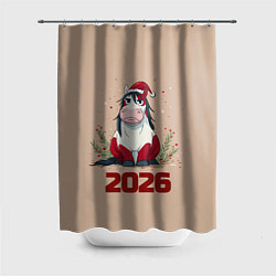 Шторка для ванной Карикатурная лошадка 2026