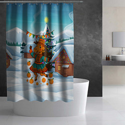 Шторка для душа Лошадь в национальном костюме, цвет: 3D-принт — фото 2