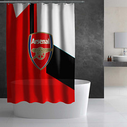 Шторка для душа Арсенал геометрия спорт, цвет: 3D-принт — фото 2