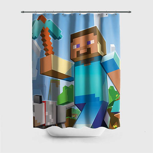 Шторка для ванной Minecraft World / 3D-принт – фото 1