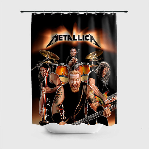 Шторка для ванной Metallica Band / 3D-принт – фото 1