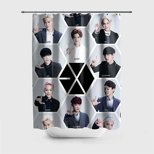 Шторка для ванной EXO Boys / 3D-принт – фото 1