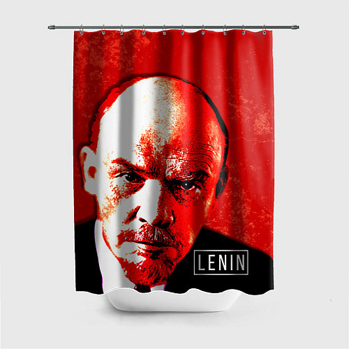 Шторка для ванной Red Lenin / 3D-принт – фото 1