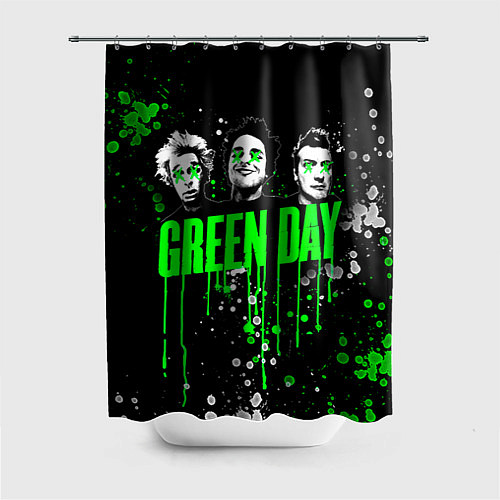 Шторка для ванной Green Day: Acid Colour / 3D-принт – фото 1