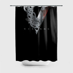 Шторка для душа Vikings Emblem, цвет: 3D-принт