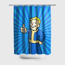 Шторка для душа Fallout Blue, цвет: 3D-принт
