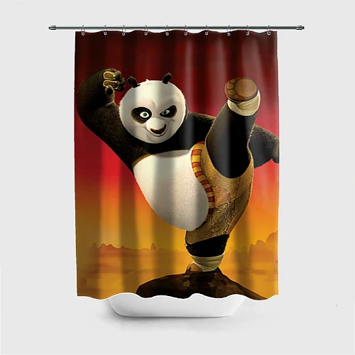 Шторка для ванной Кунг фу панда / 3D-принт – фото 1