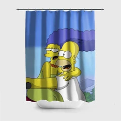 Шторка для душа Гомер и Мардж, цвет: 3D-принт