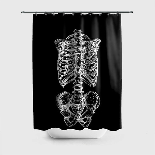 Шторка для ванной Скелет / 3D-принт – фото 1