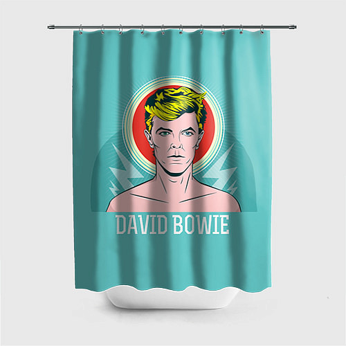 Шторка для ванной David Bowie: pop-art / 3D-принт – фото 1