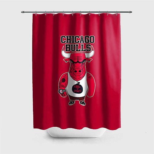 Шторка для ванной Chicago bulls / 3D-принт – фото 1