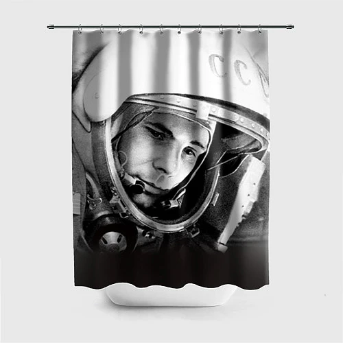 Шторка для ванной Юрий Гагарин / 3D-принт – фото 1