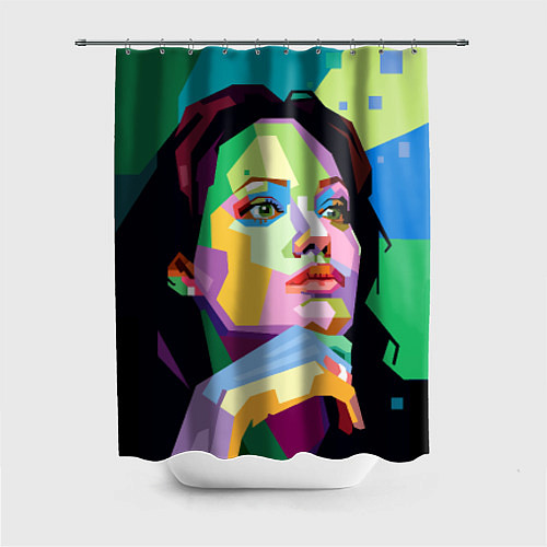 Шторка для ванной Angelina Jolie: Art / 3D-принт – фото 1