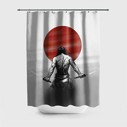Шторка для душа Ярость самурая, цвет: 3D-принт