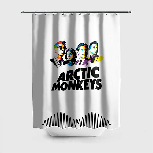 Шторка для ванной Arctic Monkeys: Music Wave / 3D-принт – фото 1