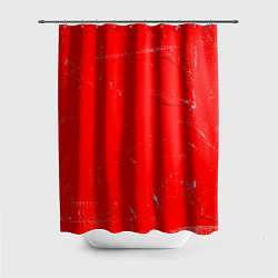 Шторка для ванной Красная краска