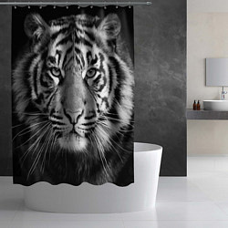 Шторка для душа Красавец тигр цвета 3D-принт — фото 2
