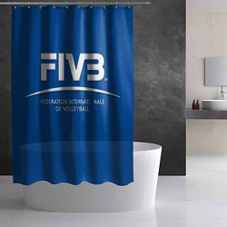 Шторка для душа Волейбол FIVB, цвет: 3D-принт — фото 2