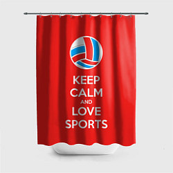 Шторка для ванной Keep Calm & Love Volleyball