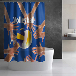 Шторка для душа Волейбол играют все, цвет: 3D-принт — фото 2