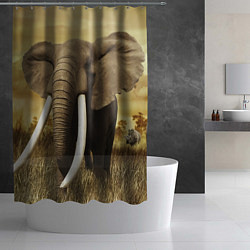 Шторка для душа Могучий слон, цвет: 3D-принт — фото 2