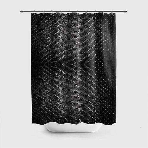 Шторка для ванной Черная кожа / 3D-принт – фото 1