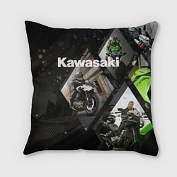 Подушка квадратная Kawasaky, цвет: 3D-принт