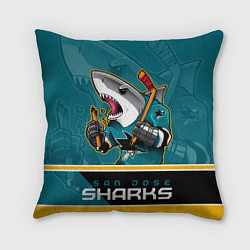 Подушка квадратная San Jose Sharks, цвет: 3D-принт