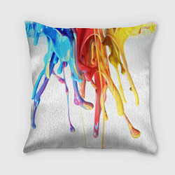 Подушка квадратная Краска, цвет: 3D-принт