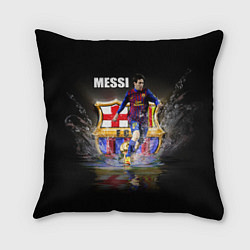 Подушка квадратная Messi FCB, цвет: 3D-принт