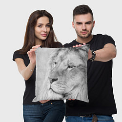 Подушка квадратная Мудрый лев, цвет: 3D-принт — фото 2