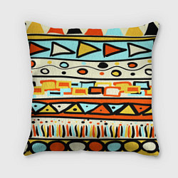 Подушка квадратная Узор Африки, цвет: 3D-принт