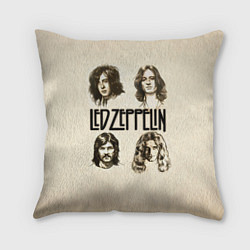 Подушка квадратная Led Zeppelin Guys, цвет: 3D-принт