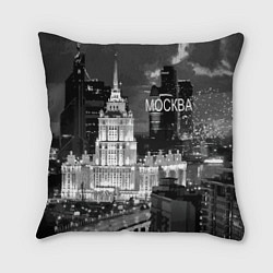 Подушка квадратная Огни ночной Москвы