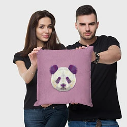 Подушка квадратная Геометрическая панда, цвет: 3D-принт — фото 2